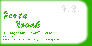 herta novak business card